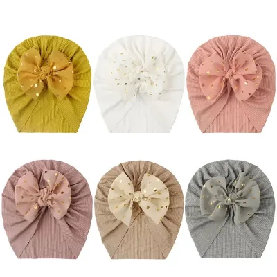 Cute Bow Baby Turban Cap (1 pc)